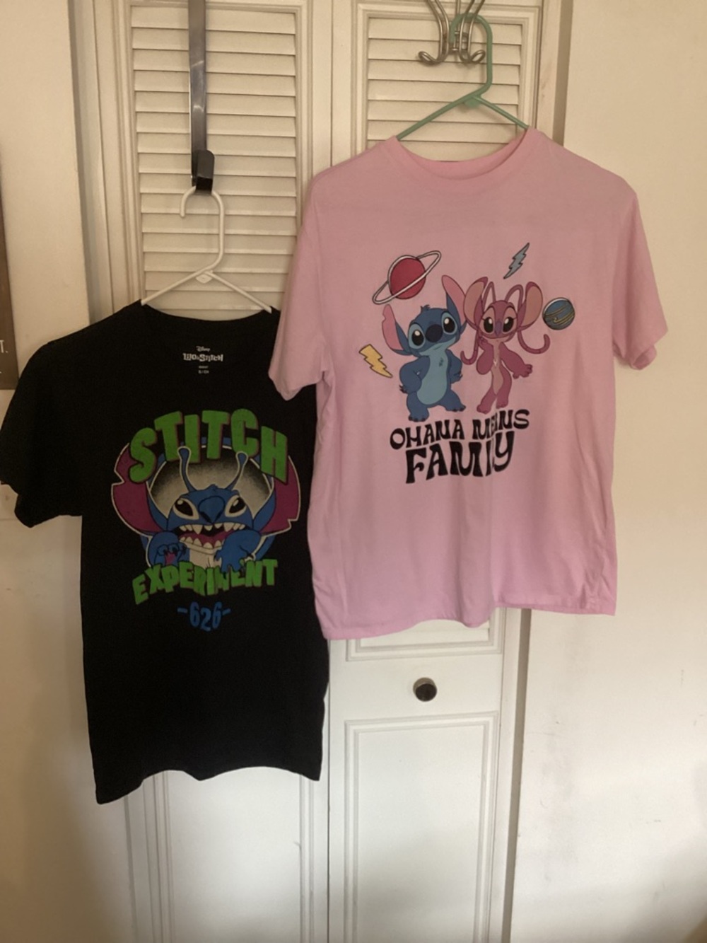 Stitch Ohana Equals Family Pink Graphic Tee